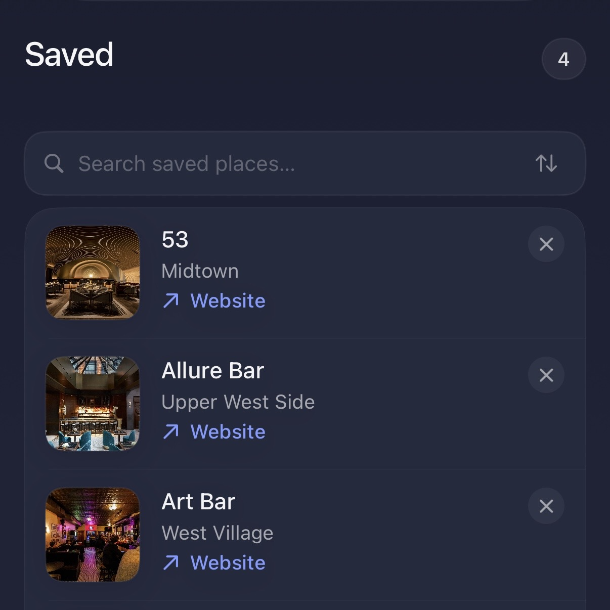 Map and Favorites